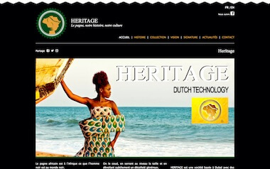 screenshot of Heritage website.