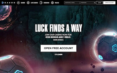 screenshot of Kaboo website.