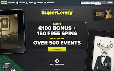 screenshot of SuperLenny website.